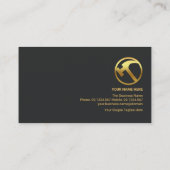 精巧な金ゴールドルーフハ縁どンディマンコントラクター 名刺 (裏面)