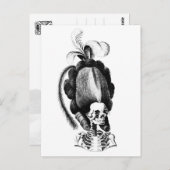 精巧な髪型の骨格女性 ポストカード (正面/裏面)