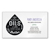 精油はすべてをよりよくさせます マグネット名刺 (正面)