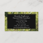 精油ビジネスローズマリーの草の健康 名刺 (裏面)