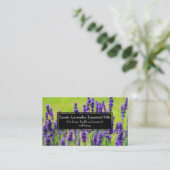 精油ビジネス健康ホリスティックのラベンダー 名刺 (スタンド正面)