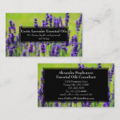 精油ビジネス健康ホリスティックのラベンダー 名刺 (正面/裏面)