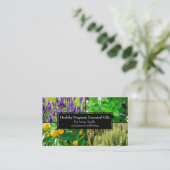 精油ビジネス健康自然な草 名刺 (スタンド正面)