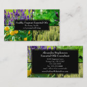 精油ビジネス健康自然な草 名刺 (正面/裏面)