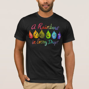 精油LGBTのプライドの虹のワイシャツの暗闇 Tシャツ