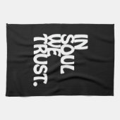 精神で私達は信頼します キッチンタオル (横)