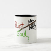 精神との私を絵を描いて下さい ツートーンマグカップ (中央)