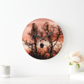 精神のオオカミの顔 ラージ壁時計 (ホーム)