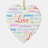 精神のカラフルの愛平和喜びのフルーツ セラミックオーナメント (右)