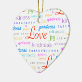 精神のカラフルの愛平和喜びのフルーツ セラミックオーナメント (左)