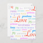 精神のギフトの愛平和喜びのフルーツ シーズンポストカード (正面/裏面)