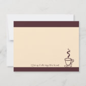 精神のコーヒーカップのメッセージカードへのモカ生命 招待状 (正面)