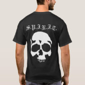 精神のスカルのロゴ Tシャツ (裏面)