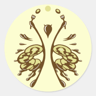 精神のステッカー ラウンドシール