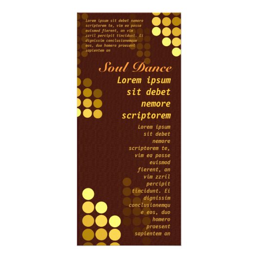 精神のダンスのイベントのフライヤの棚カード ラックカード (裏面)