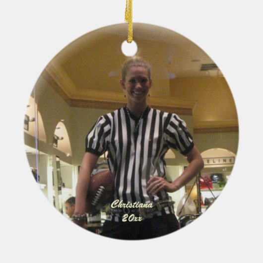 精神のチアリーティングのカスタムなオーナメント セラミックオーナメント (裏面)