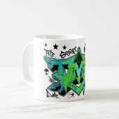 精神の分子dmtのayahuascaのマグ コーヒーマグカップ (正面左)