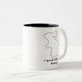 精神の動物のウサギのマグ|のバニー、速く ツートーンマグカップ (正面右)