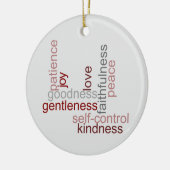 精神の単語の芸術のフルーツ セラミックオーナメント (左)