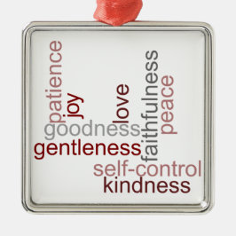 精神の単語の芸術のフルーツ メタルオーナメント