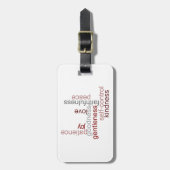 精神の単語の芸術のフルーツ ラゲッジタグ (正面縦)