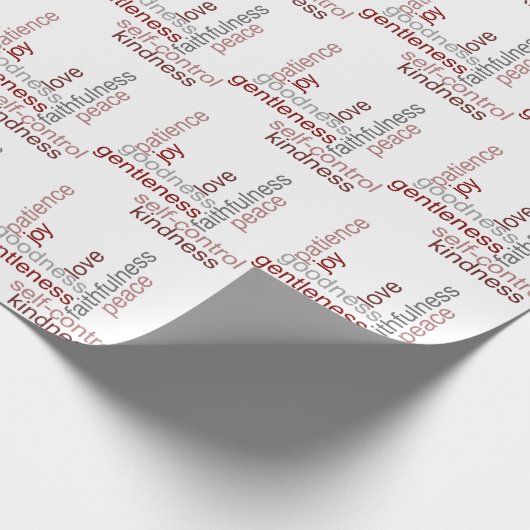 精神の単語の芸術のフルーツ ラッピングペーパー (角)