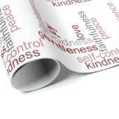 精神の単語の芸術のフルーツ ラッピングペーパー (ロールコーナー)