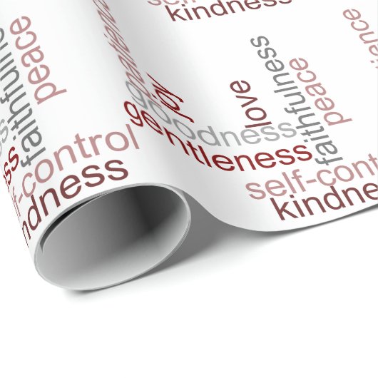 精神の単語の芸術のフルーツ ラッピングペーパー (ロールコーナー)