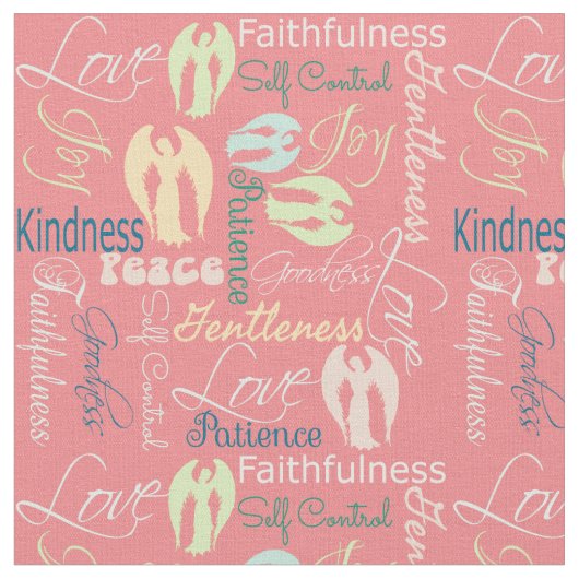 精神の天使のフルーツ ファブリック (クローズアップ)