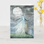 精神の幽霊のハロウィンゴシック様式超常的なカード カード (黄色い花)