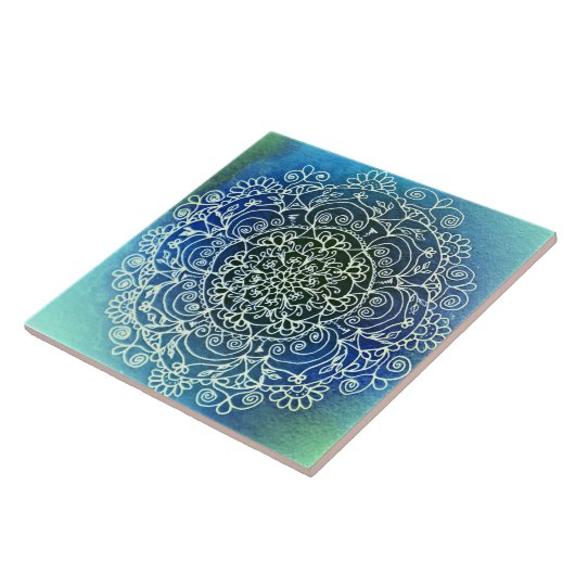 精神の庭の曼荼羅の陶磁器の写真のタイル タイル (側面)