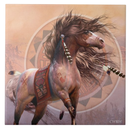 精神の戦士の芸術のタイル タイル (正面)