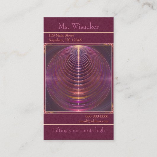 精神の曼荼羅への旅行 名刺 (正面)