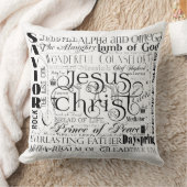 精神の枕のイエス・キリスト及びフルーツの名前 クッション (ブランケット)