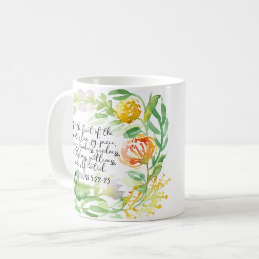 精神の果実 |クリスチャン・アート コーヒーマグカップ (正面左)