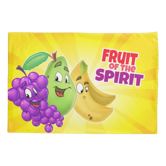 精神の漫画のフルーツが付いている枕カバー 枕カバー (裏面)