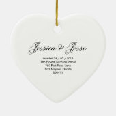 精神の白黒の愛平和喜びのフルーツ セラミックオーナメント (裏面)