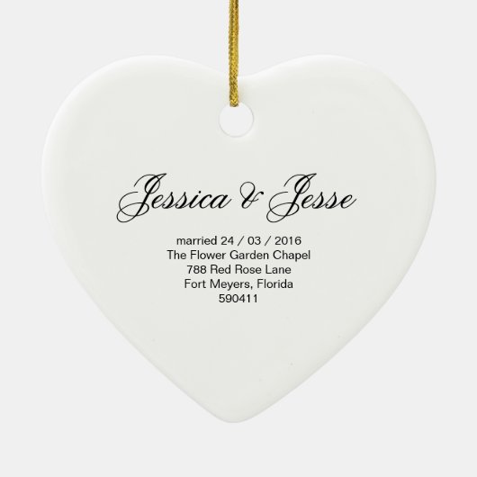 精神の白黒の愛平和喜びのフルーツ セラミックオーナメント (裏面)