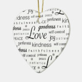 精神の白黒の愛平和喜びのフルーツ セラミックオーナメント (左)