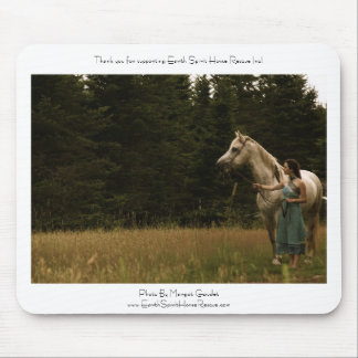 精神の馬および女性 マウスパッド