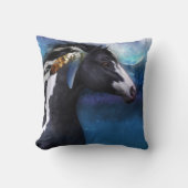 精神の馬のウマ科のな枕、ファンタジーの芸術 クッション (正面)