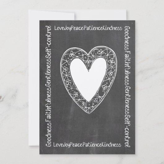 精神の黒板の結婚式招待状のフルーツ 招待状 (裏面)