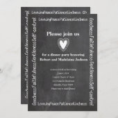 精神の黒板の記念パーティーのフルーツ 招待状 (正面/裏面)