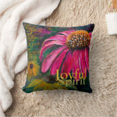 精神のConeflowerの嬉しい枕 クッション (ブランケット)