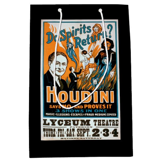 精神は戻りますか。 Houdiniは証明しますそれを断ります ミディアムペーパーバッグ (正面)
