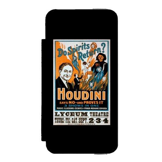 精神は戻りますか。 Houdiniは証明しますそれを断ります Incipio iPhoneウォレットケース (フォリオ 正面)