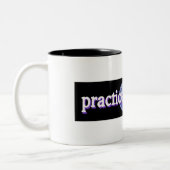 精神は練習の感謝のマグを通過します ツートーンマグカップ (左)