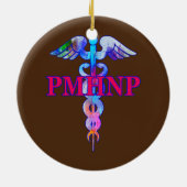 精神ナース医PMHNPカデュセス セラミックオーナメント (裏面)
