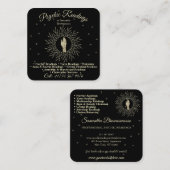 精神中星占い師マッサージセピアヒーリング スクエア名刺 (正面/裏面)