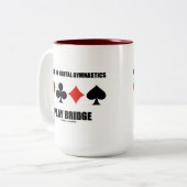 精神体操の橋を遊下る ツートーンマグカップ (正面左)